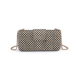 Sylvi Woven Checkerboard Clutch Handbag