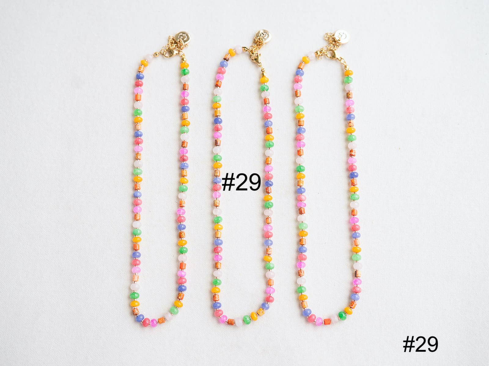 Colorful Beaded Gemstone Candy Necklace Trendy Jewelry