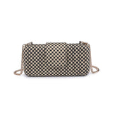 Sylvi Woven Checkerboard Clutch Handbag