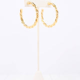 Davies Twisted Hoop Earring Gold