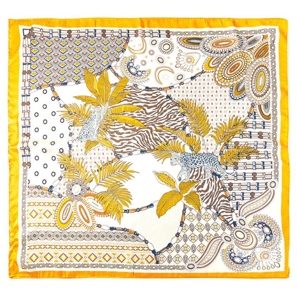 Geometric Pattern Square Scarf