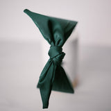 Green Boho Satin Scarf Bow Knot Headband