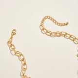 Vintage Gold Dome + Chain Short Necklace