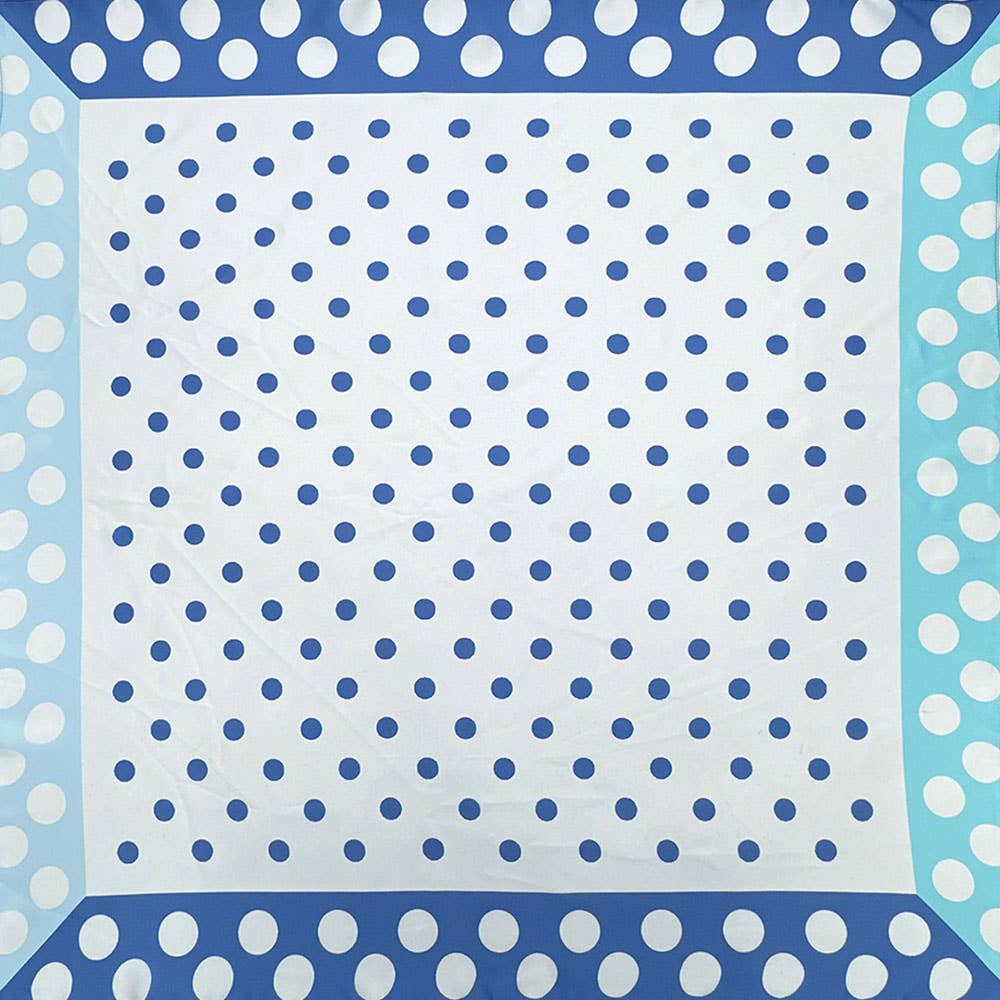 Classic Polka Dot Print Square Scarf