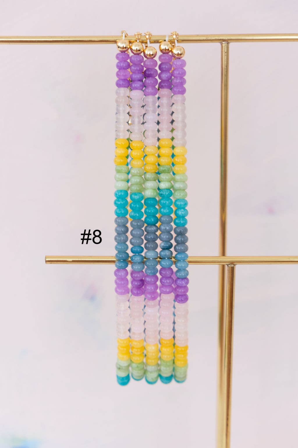 Colorful Beaded Gemstone Candy Necklace Trendy Jewelry