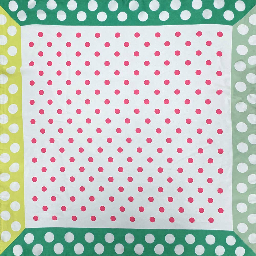 Classic Polka Dot Print Square Scarf