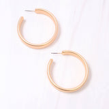 Nelson Matte Gold Hoop Earrings