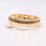 Danny Gold Ribbed Stretch Bracelet