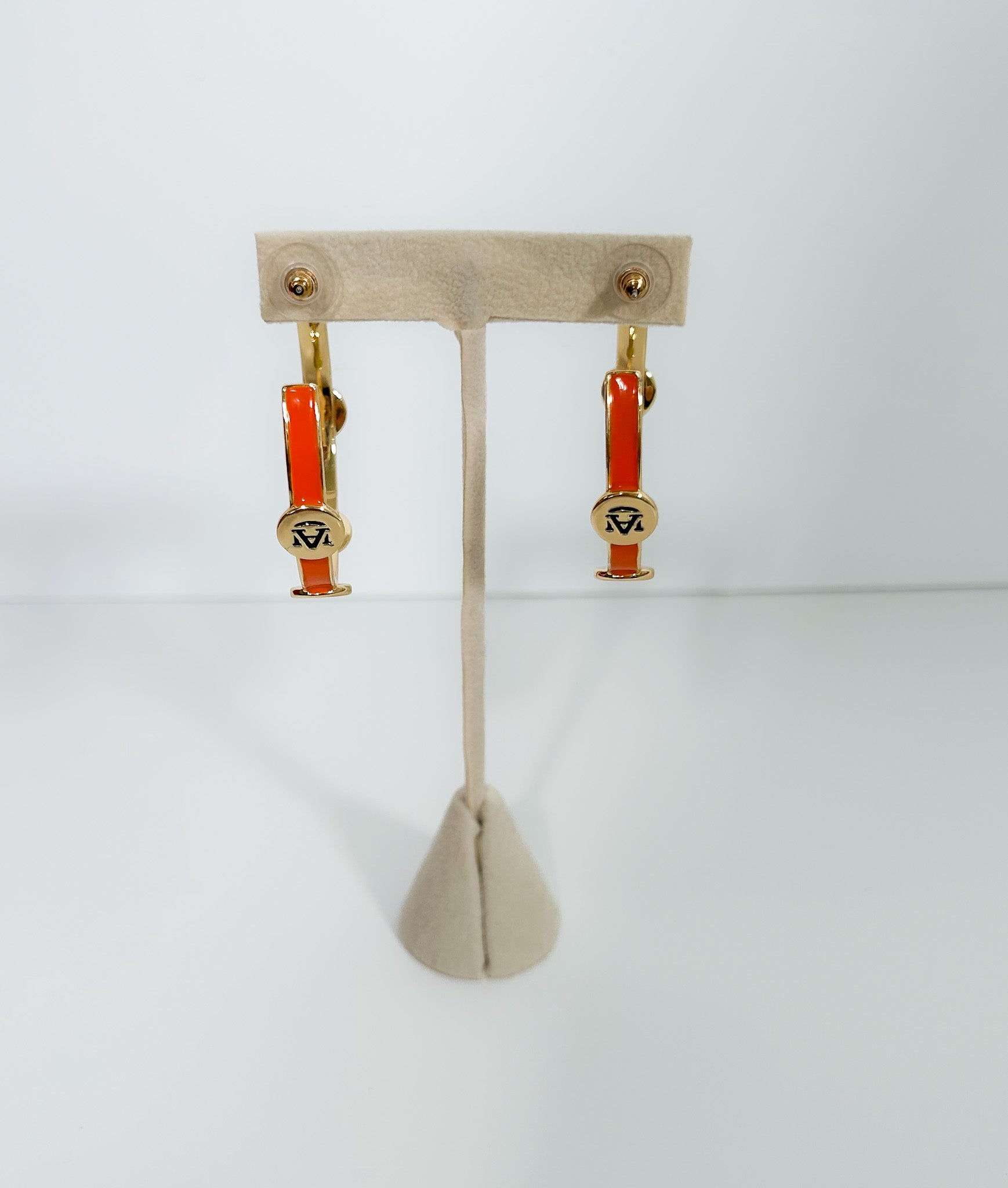 AU Enamel Hoop Earrings Mary Square