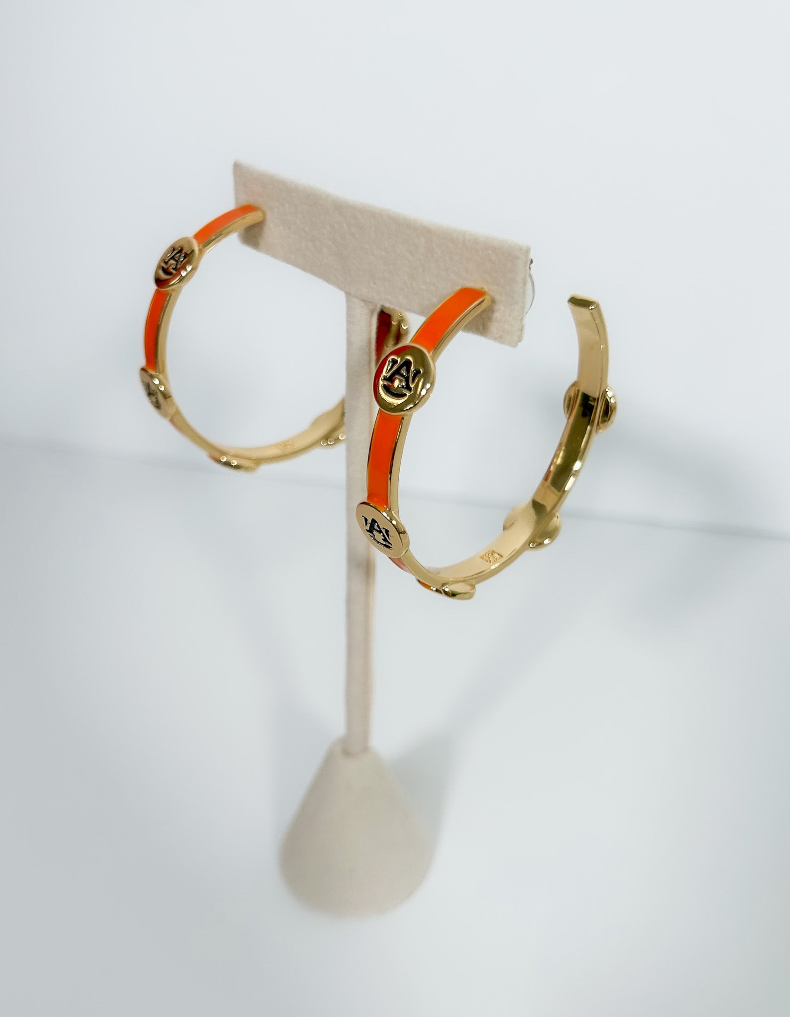 AU Enamel Hoop Earrings Mary Square