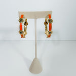 AU Enamel Hoop Earrings Mary Square