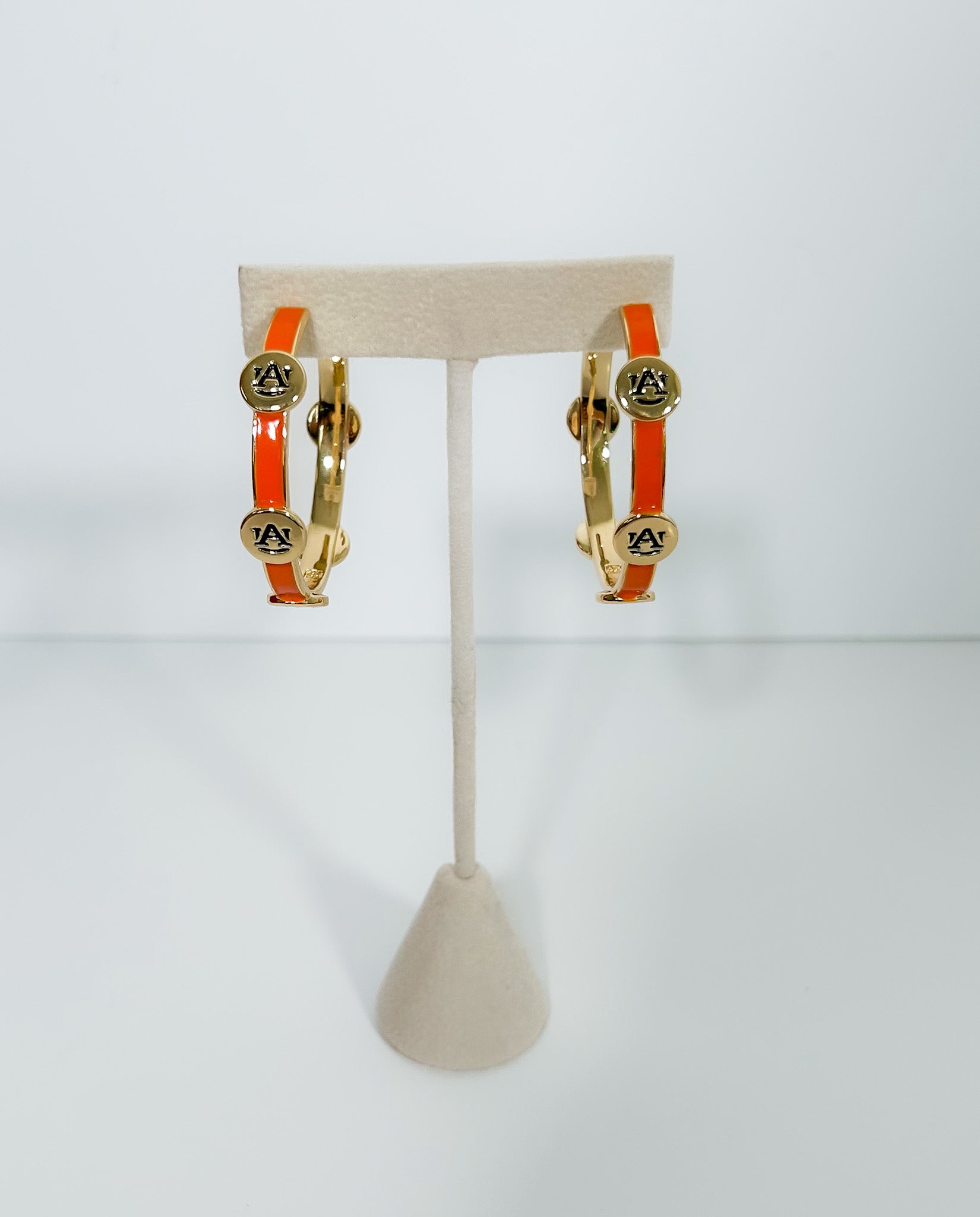 AU Enamel Hoop Earrings Mary Square