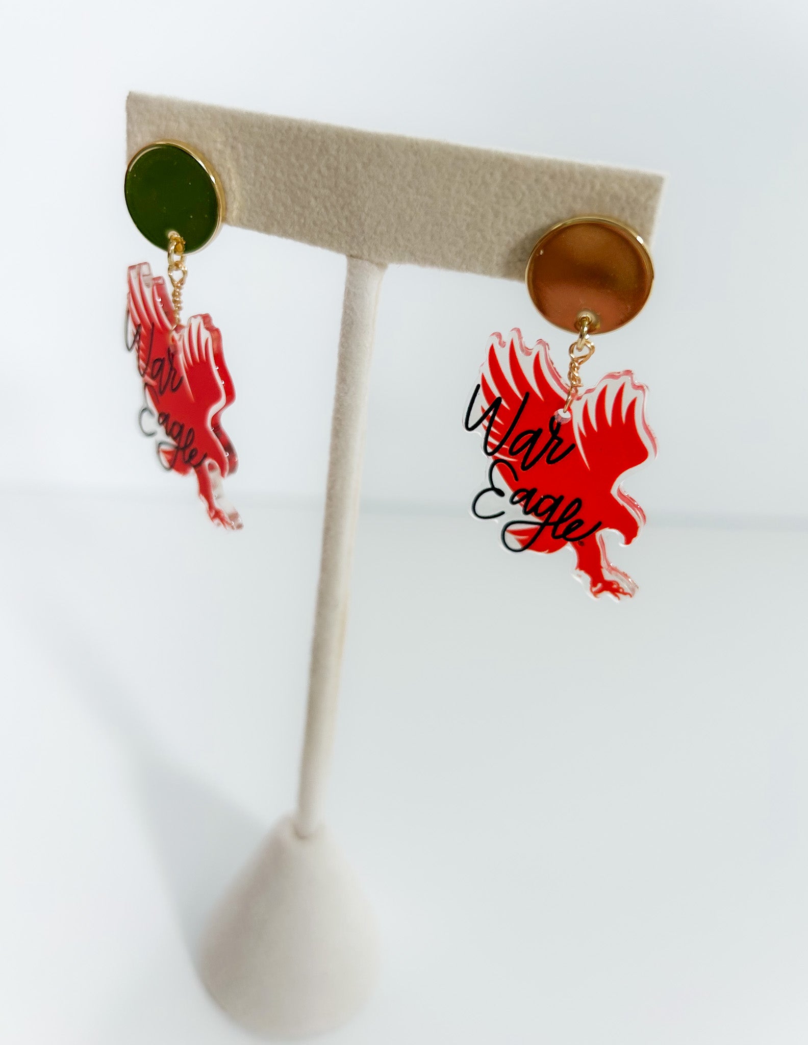 AU Orange Eagle Earrings Mary Square