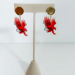 AU Orange Eagle Earrings Mary Square