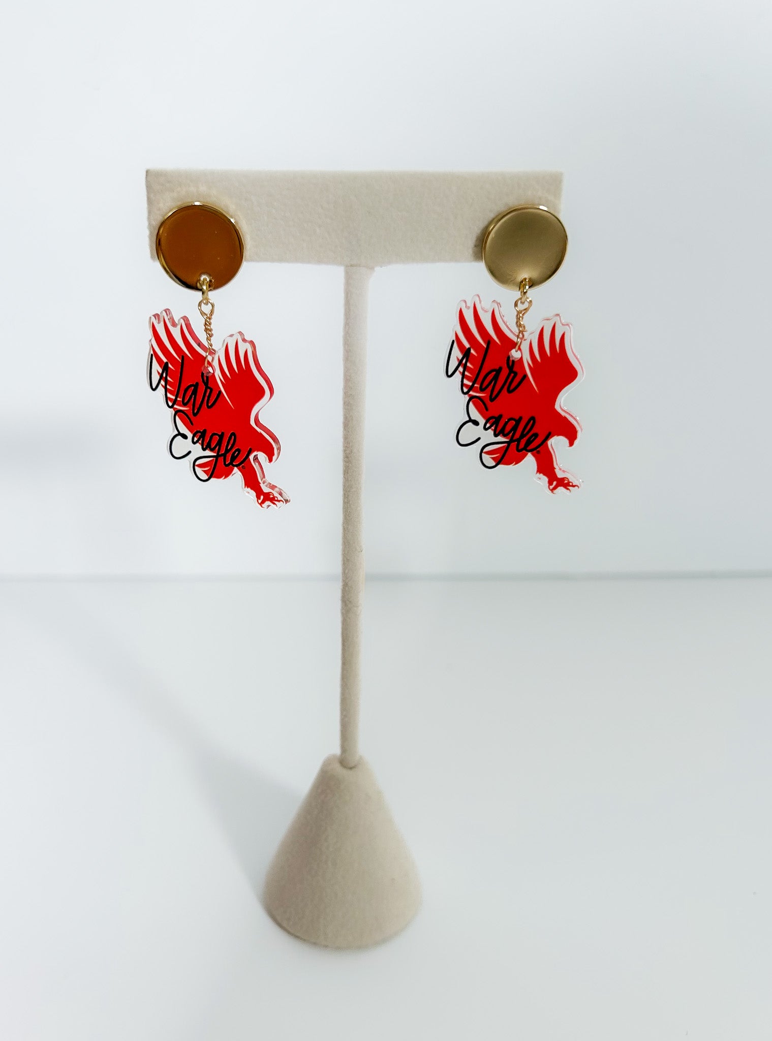 AU Orange Eagle Earrings Mary Square