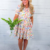 Abigail Floral Blossoms Mini Dress Jodifl