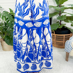 Ada Cobalt Seashells Maxi Skirt Maude Vivante