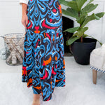 Ada Ikat Damask Maxi Skirt Maude Vivante