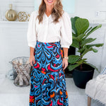 Ada Ikat Damask Maxi Skirt Maude Vivante