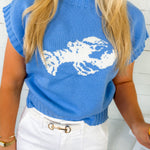 Addie Periwinkle Lobster Sweater Entro