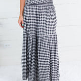 Aerin Black Seersucker Gingham Maxi Skirt Adrienne