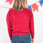 Alabama Ivory Boucle' + Crimson Sweater