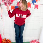 Alabama Ivory Boucle' + Crimson Sweater