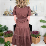 Albert Cocoa Tiered Midi Dress THML
