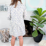 Alexis Dusty Blue Floral Mini Dress Entro