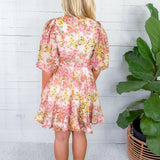 Alexis Floral Belted Mini Dress Lucy Paris