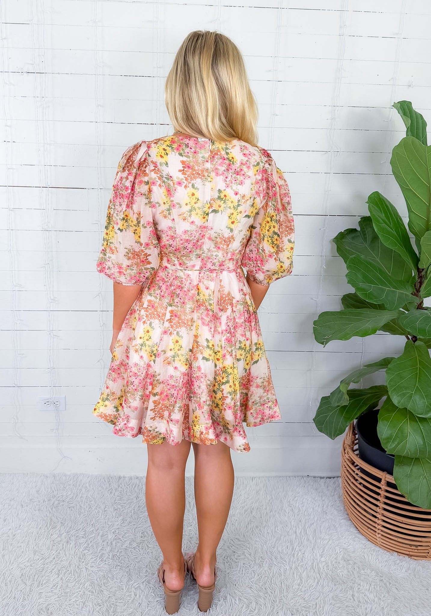 Alexis Floral Belted Mini Dress Lucy Paris