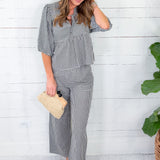 Allie Black + White Gingham Pants Velvet Heart 