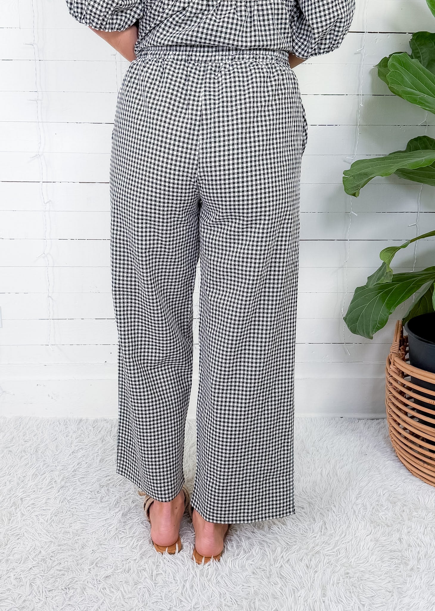 Allie Black + White Gingham Pants Velvet Heart 