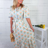 Allister Apricot Floral Maxi Dress Jodifl