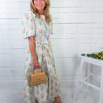 Allister Apricot Floral Maxi Dress Jodifl