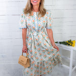 Allister Apricot Floral Maxi Dress Jodifl