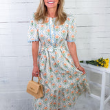 Allister Apricot Floral Maxi Dress Jodifl