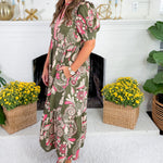 Ally Olive Maxi Dress Entro