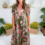 Ally Olive Maxi Dress Entro