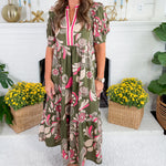 Ally Olive Maxi Dress Entro