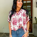 Anastasia Burgundy Top Entro