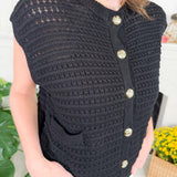 Anderson Sleeveless Cardigan Sweater Elan