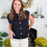Anderson Sleeveless Cardigan Sweater Elan
