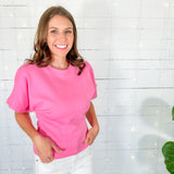 Angel Hot Pink Crew Neck Tee