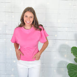 Angel Hot Pink Crew Neck Tee