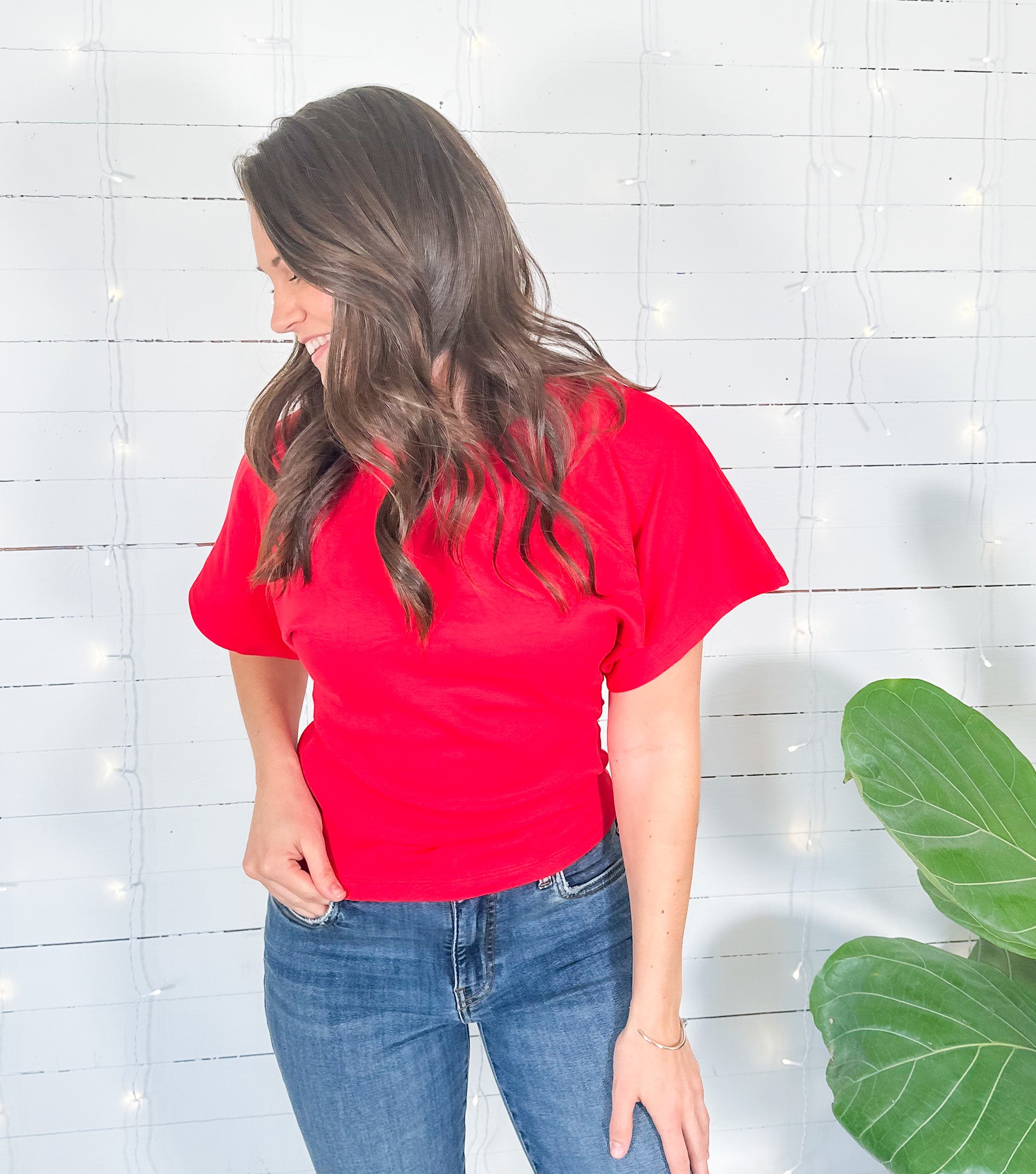 Angel Red Crew Neck Tee