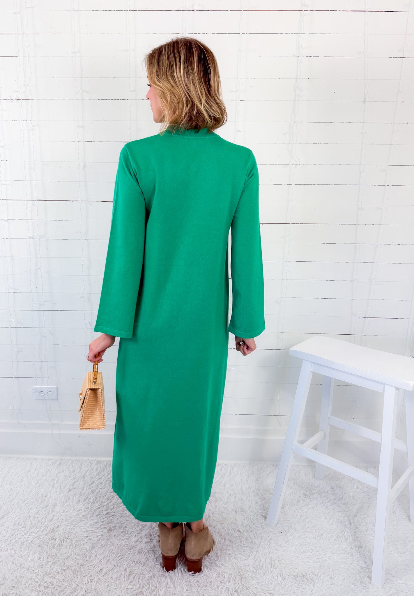 Anna Kelly Green Sweater Dress Entro 