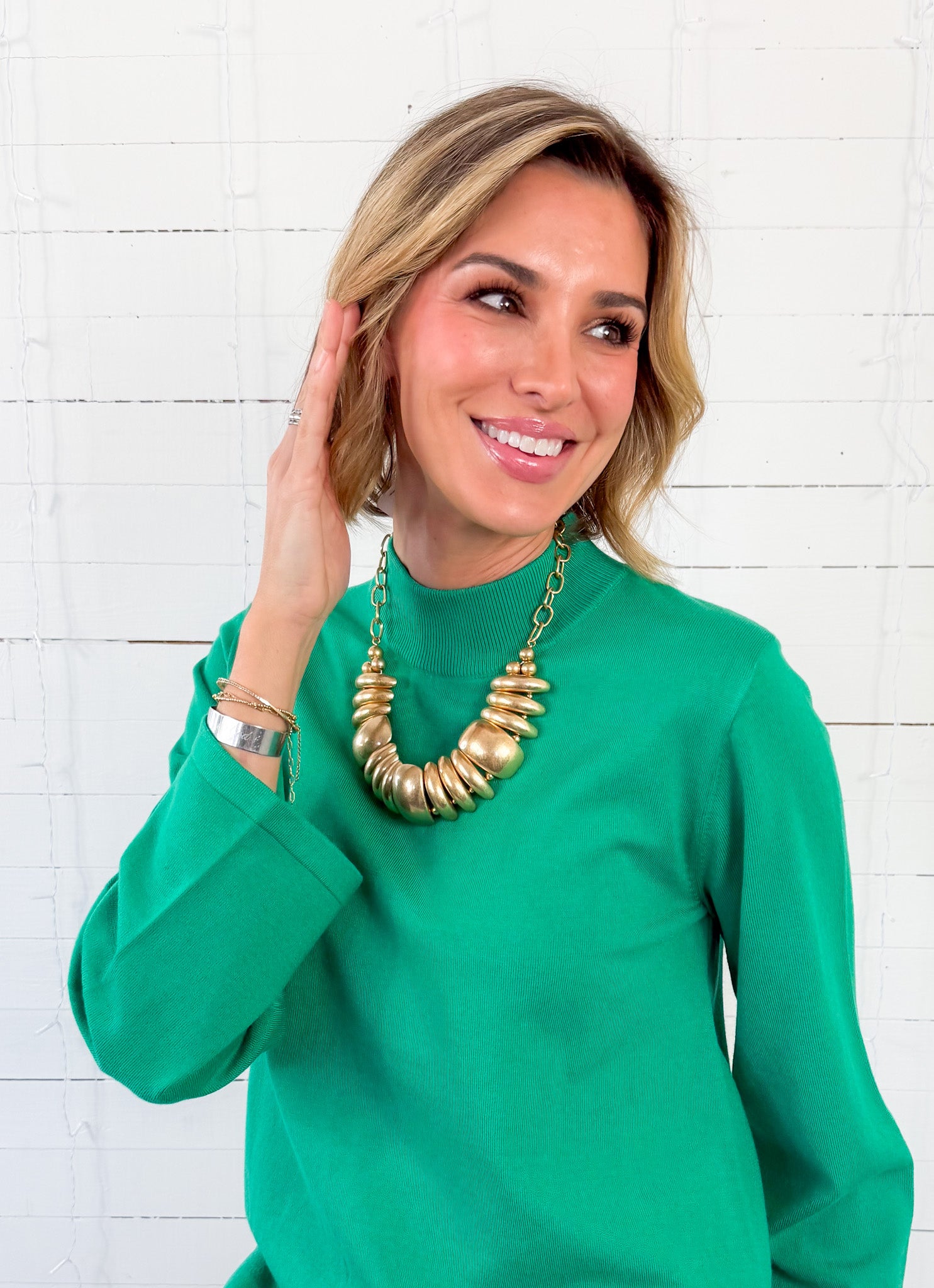 Anna Kelly Green Sweater Dress Entro 