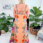 Annalisa Peach Tapestry Maxi Dress Elizabeth James the Label