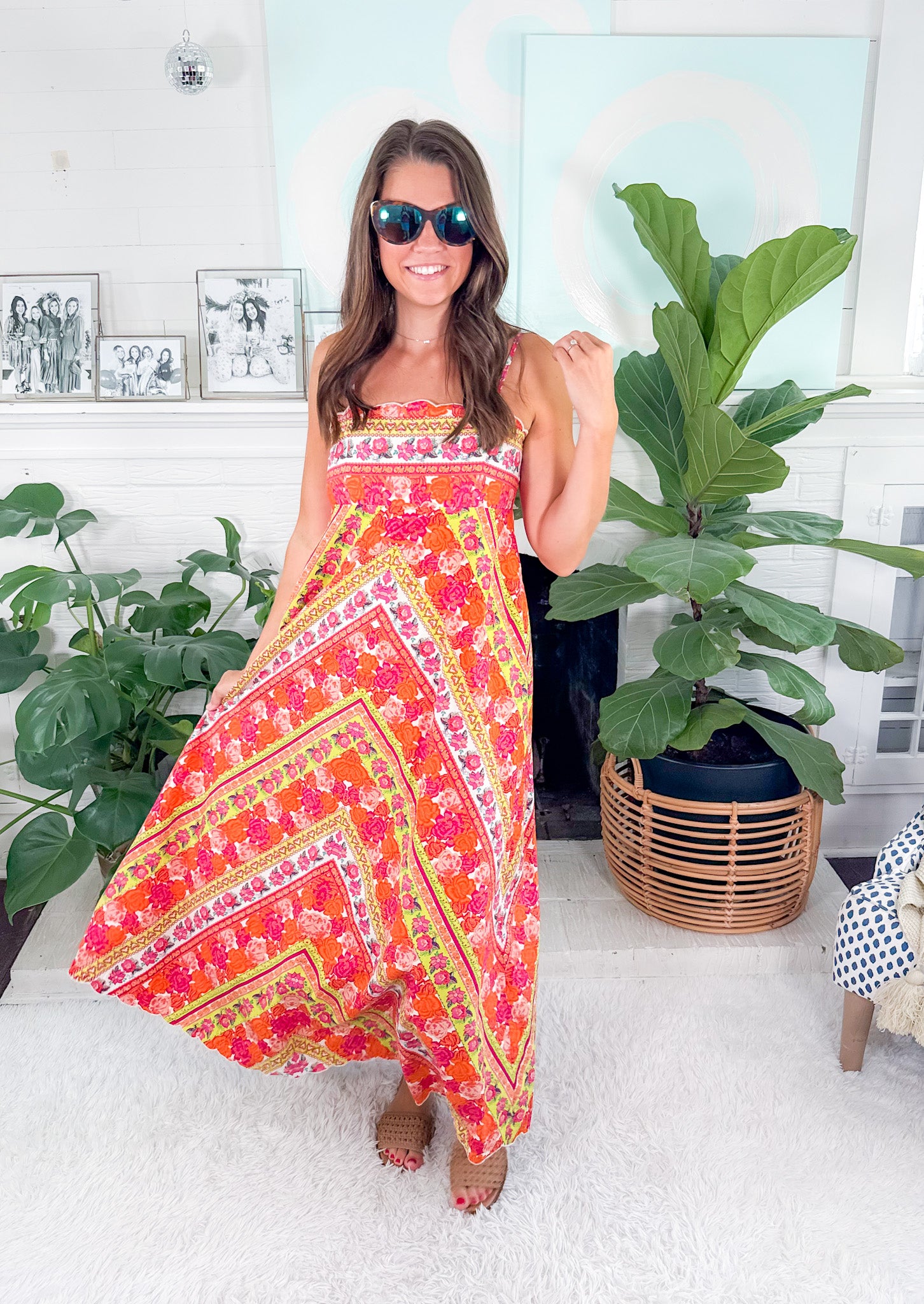 Annalisa Rosebud Ribbon Stripe Maxi Dress Elizabeth James the Label